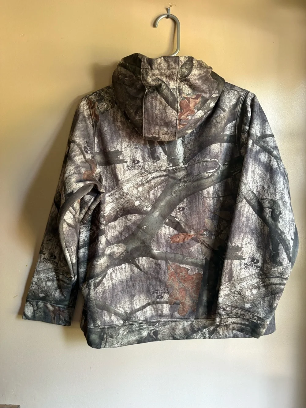 Under Armour Brown Camo Pullover with Orange Lining